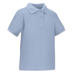 Classroom 58914 Adult Unisex Short Sleeve Interlock Polo Light Blue